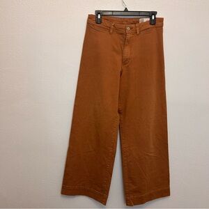 GAP Burnt Orange Wide Leg High Rise Khaki Pants